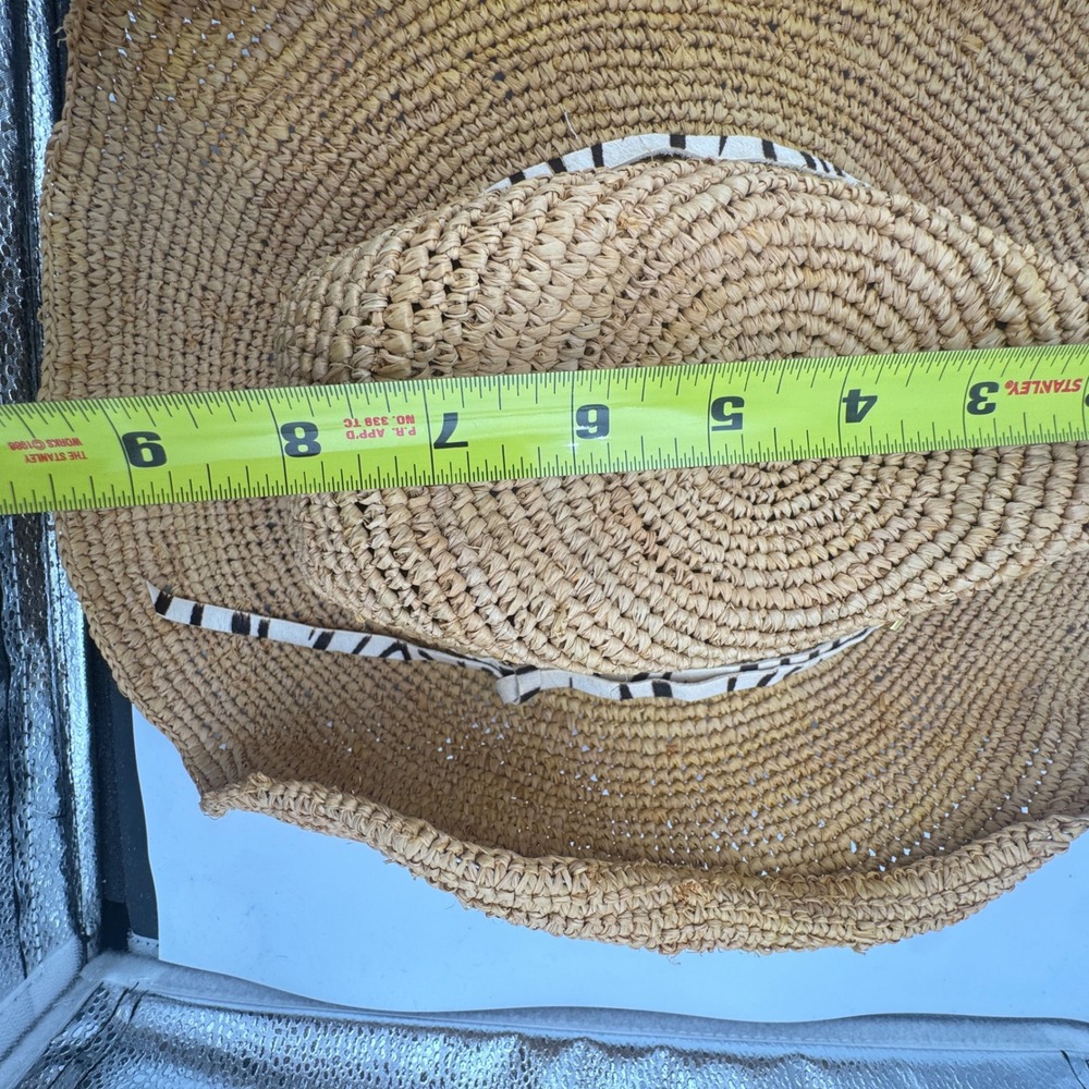 Hat Attack Sun Hat Millie Continental Beach Day Raffia Straw Floppy Wide Brim - Picture 5 of 10